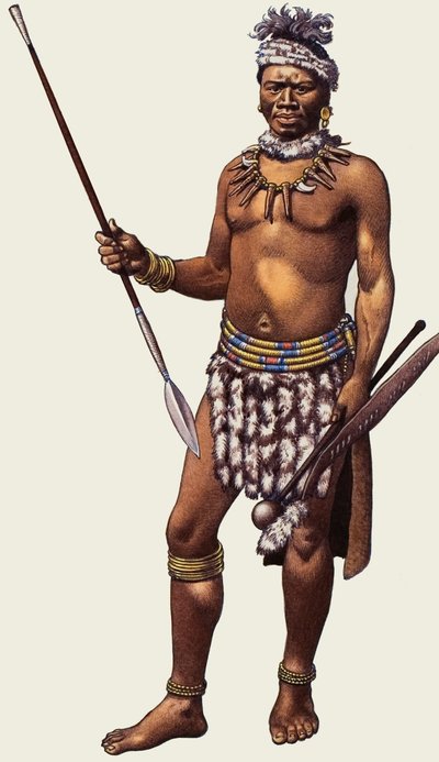 Guerrero zulú de Pat (1907-95) Nicolle