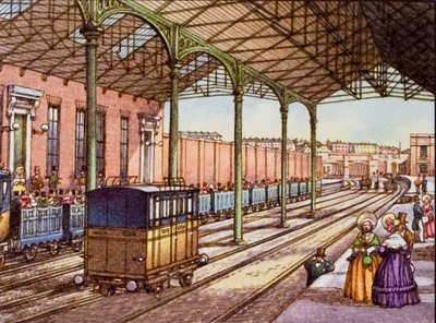 Estación de Euston en 1837 de Pat (1907-95) Nicolle
