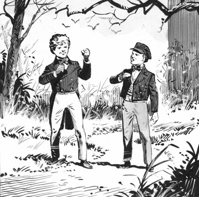 Ilustración para Grandes esperanzas de Charles Dickens (pluma y tinta) de Pat (1907 95) Nicolle