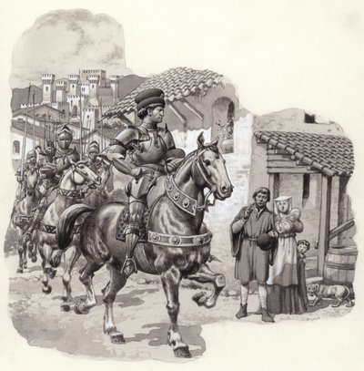 Sigismondo Malatesta, mercenario italiano (gouache sobre papel) de Pat (1907 95) Nicolle