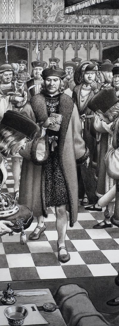 Escena histórica sin identificar de Pat (1907-95) Nicolle
