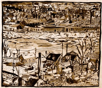 Ciudad, 2013 (lápiz) de Pat Macdonald