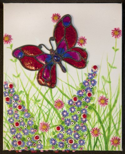 Mariposas, rojo, morado y azul, 2016 de Pat Scott