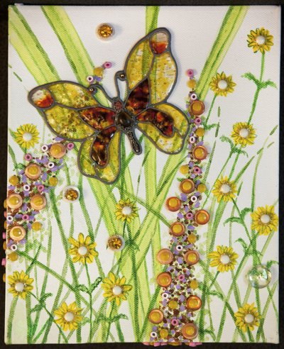 Mariposas, amarillo y marrón, 2016 de Pat Scott