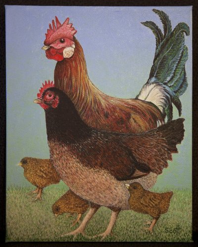 Familia de pollos, 2016 de Pat Scott