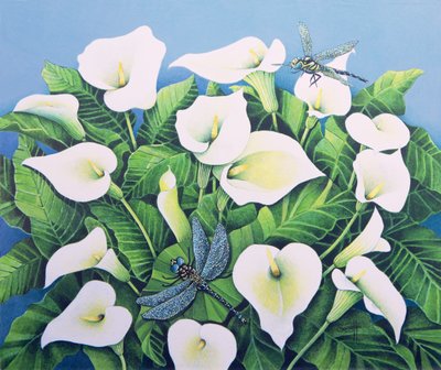 El dragón vuela (óleo sobre lienzo) de Pat Scott