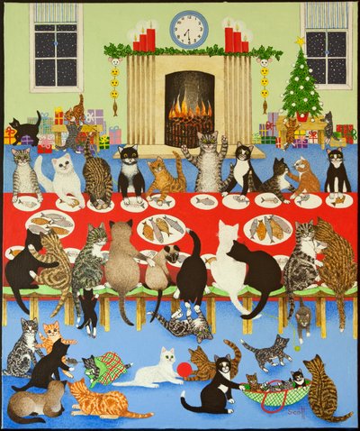 Getting Together, 2012 (acrílico sobre percal) de Pat Scott
