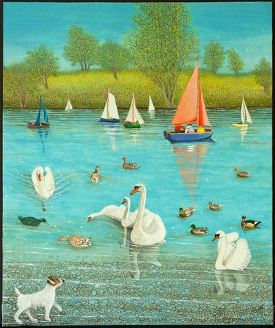 Keeping a Watchful Eye, 2013 (acrílico sobre percal) de Pat Scott