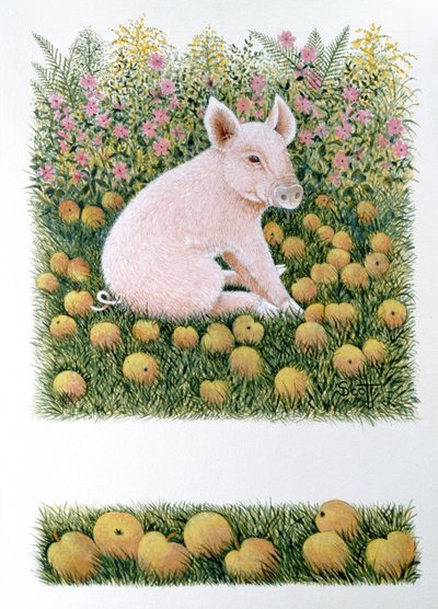 One More Apple (óleo sobre lienzo) de Pat Scott