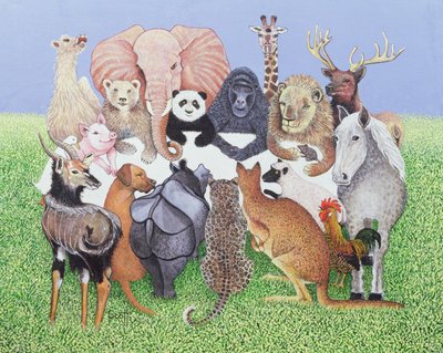 Party Time, 2007 (óleo sobre lienzo) de Pat Scott