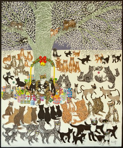 Tiempo presente, 2012 (acrílico sobre percal) de Pat Scott