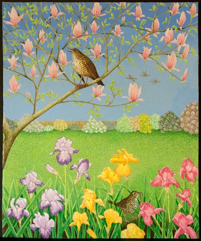 Algo para cantar, 2011 (acrílico sobre percal) de Pat Scott