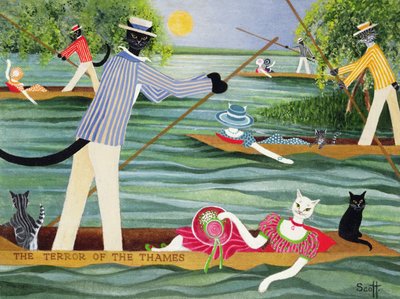 Those Summer Punts (óleo sobre lienzo) de Pat Scott