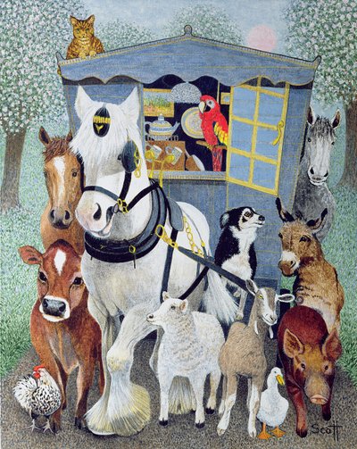 Uncle Tom Cobbley and all (acrílico sobre percal) de Pat Scott