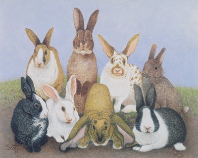 We are All Ears (óleo sobre tabla) de Pat Scott