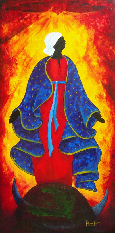 Madonna Hope of Haiti, 2012 (acrílico sobre lienzo) de Patricia Brintle