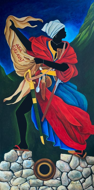 Marie Jeanne Lamartiniere en el Fuerte, 2021 (acrílico sobre lienzo) de Patricia Brintle