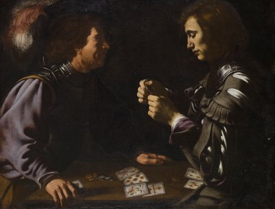 Los jugadores de cartas, pintura de Antiveduto Grammatica en Apsley House, Londres de Patricia Payne