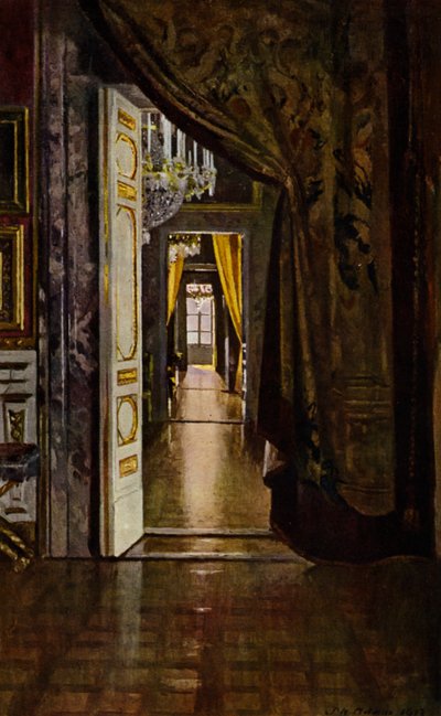 Palazzo Pitti, Florencia (litografía en color) de Patrick William Adam