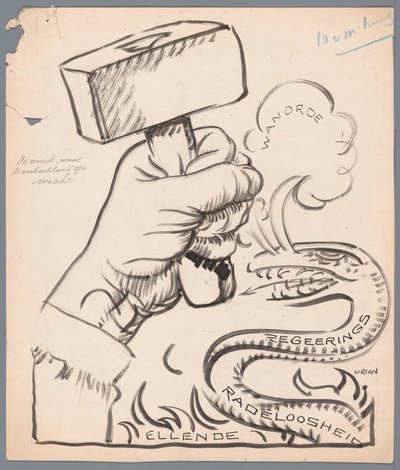 El puño que Alemania está esperando (título sobre objeto) de Patricq Kroon (signed by artist)
