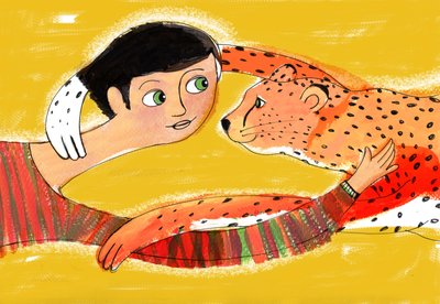 Niño, 2025 (acrílico; digital) de Patrizia La Porta