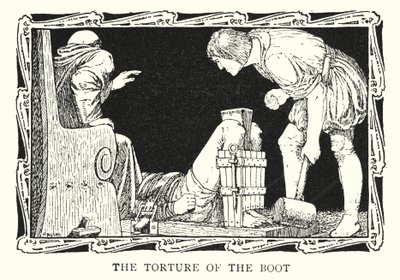 Tortura de la bota (litografía) de Patten (after) Wilson