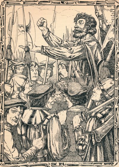 Ket The Tenner Dirigiéndose a Sus Seguidores, 1902 de Patten Wilson