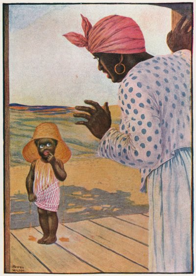 "¡Por el amor de Dios! Epaminondas, ¿qué llevas en el sombrero?" (litografía en color) de Patten Wilson
