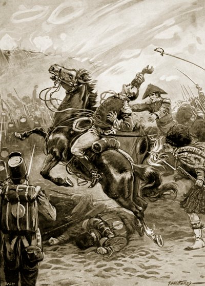 Muerte de Sir Edward Pakenham, ilustración de 