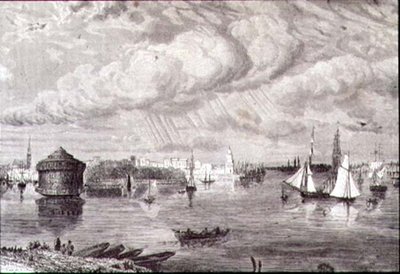 Puerto de Nueva York en la década de 1860 de Paul (after) Huet