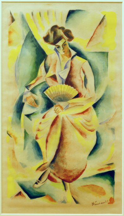 Dama con abanico de Paul Adolf Seehaus