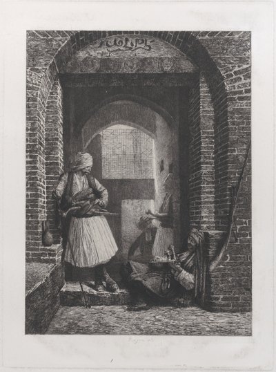 Guardia Arnaut en El Cairo, 1868 de Paul Adolphe Rajon