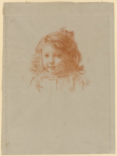 Busto de una joven (recto); Perfil de una joven (verso) de Paul Adolphe Rajon