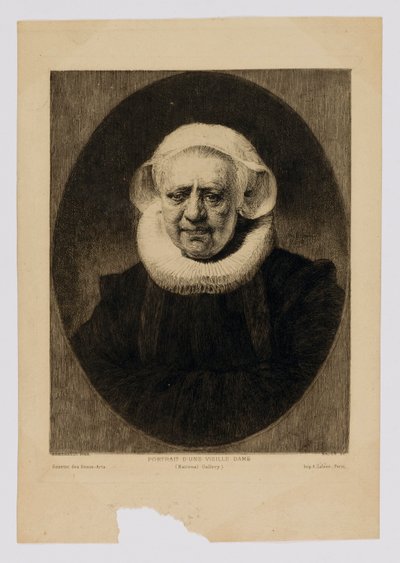 Retrato de una anciana de Paul Adolphe Rajon