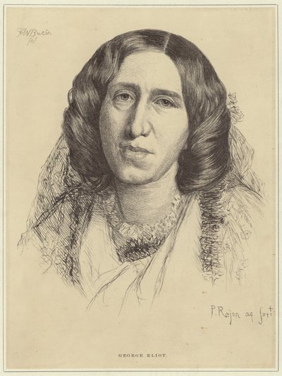Retrato de George Eliot de Paul Adolphe Rajon