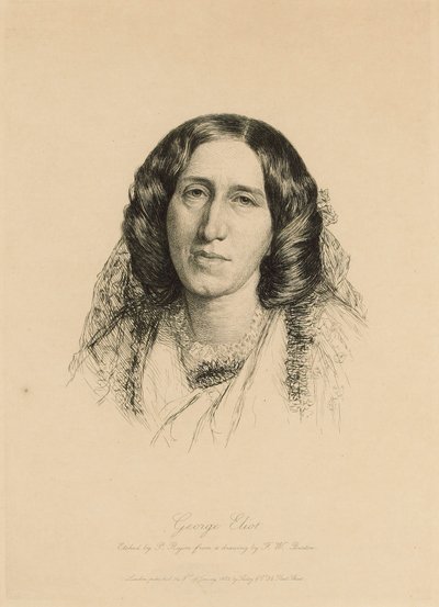 Retrato de George Eliot 1819-1880, 1882 de Paul Adolphe Rajon