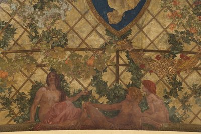 Escenas de la vida humana, entre 1909 y 1910 (fresco) de Paul Albert Baudouin