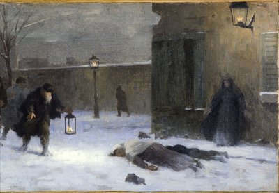 Croquis del despacho del prefecto en el Hôtel de Ville: La búsqueda de heridos durante el asedio de París en 1870 de Paul Albert Baudouin