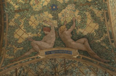 Las estaciones : Primavera, entre 1909 y 1910 (decoración arquitectónica) de Paul Albert Baudouin