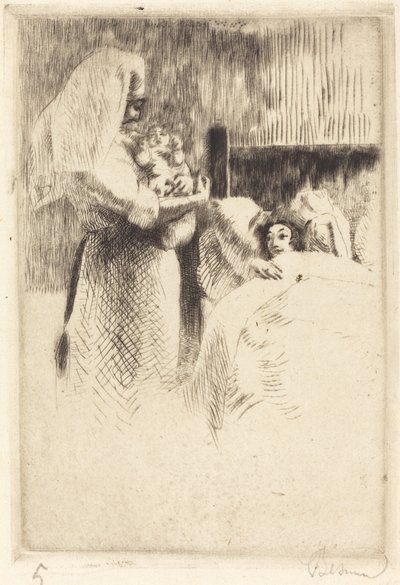 Anuncio de nacimiento de Anne-Élisabeth Besnard, 1922 de Paul Albert Besnard