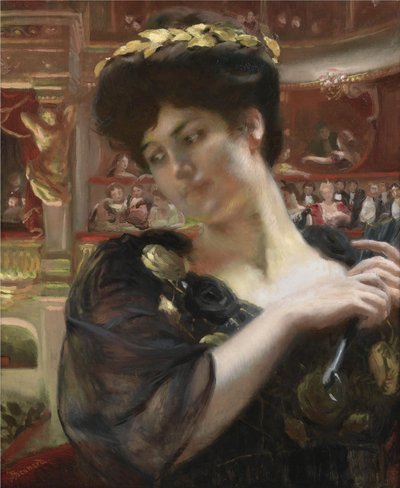 La Comédie-Française. Retrato de la actriz Gabrielle Réjane 1856-1920 de Paul Albert Besnard