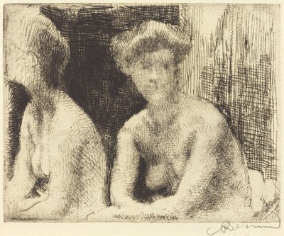Mujer Desnuda junto a un Espejo, 1889 de Paul Albert Besnard