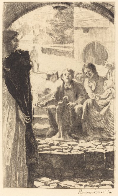 Pierre copia la Virgen del portal de la iglesia de Marly, 1885 de Paul Albert Besnard