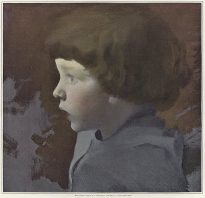 Boceto para un retrato de un niño de Paul Albert Besnard