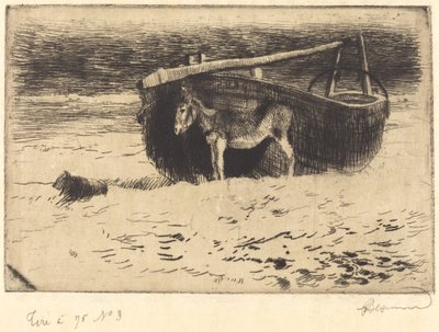 Pequeño burro en Berck Un petit âne à Berck, 1897 de Paul Albert Besnard
