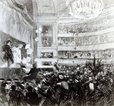 La batalla de Hernani en la Comédie-Française el 25 de febrero de 1830, 1909 de Paul Albert Besnard