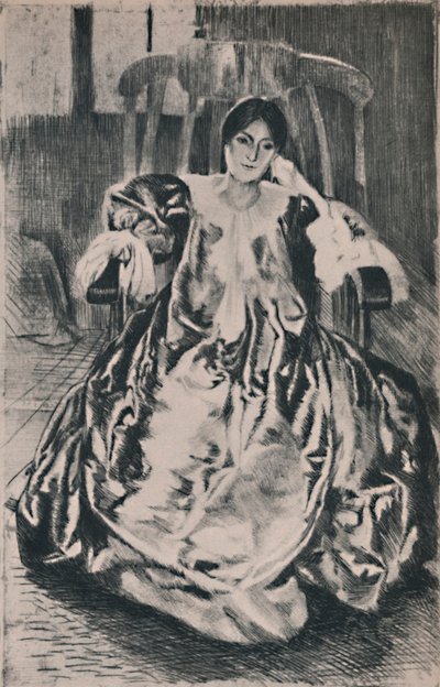El vestido de seda, 1887 de Paul Albert Besnard