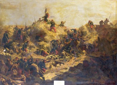 Toma de la colina Estratégica durante el sitio de Sebastopol y muerte del general Brancion, 7 de junio de 1855. de Paul Alexandre Protais