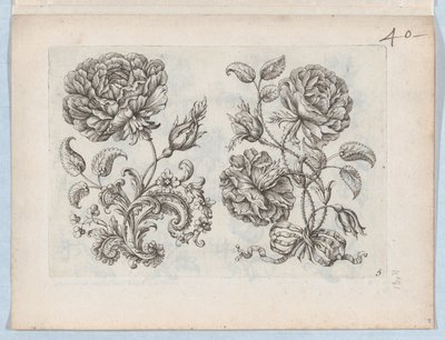 Serie de pequeños motivos florales, lámina 5 de Paul Androuet Du Cerceau