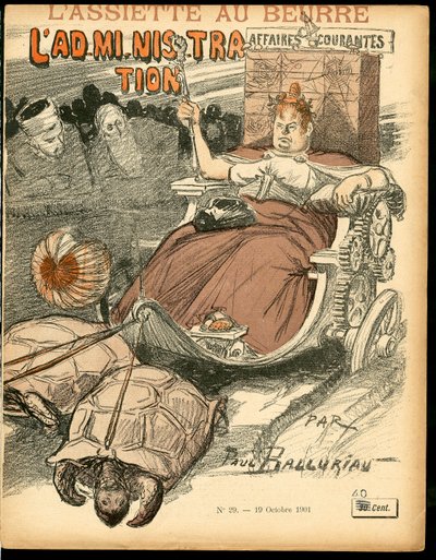 Portada de The Butter Plate, Satírico en colores de Paul Balluriau